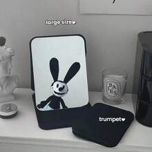 1pc Simple Bathroom Makeup Mirror, Portable Tabletop Vanity Mirror For Office Desk, Home, Adjustable Makeup Mirror, Student Dormitory Vanity Mirror, Home Decor, Bathroom Accessory - View 5