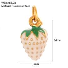 1 Pc Fashion Jewelry Compact Pendant Cherry Strawberry Mango Watermelon Stainless Steel Fruit DIY Women's Vacation Beach Accessories And Accessories
