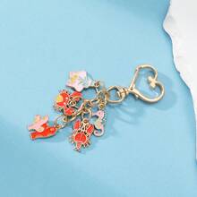 1 件合金油滴海洋生物系列海星、贝壳、珊瑚、鲨鱼钥匙扣、合金油滴吊坠、精致女生包包、珍珠钥匙扣、礼品及配件汽车饰品可爱哥特 Y2k - 彩色 - 查看 2