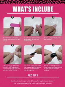 24pcs Medium Almond Shaped Ombre Nail Stickers, Sweet Style, Glossy Finish, Suitable For Women And Girls Daily Wear, Summer Nail Art Supplies Nails - Baby Pink - View 4