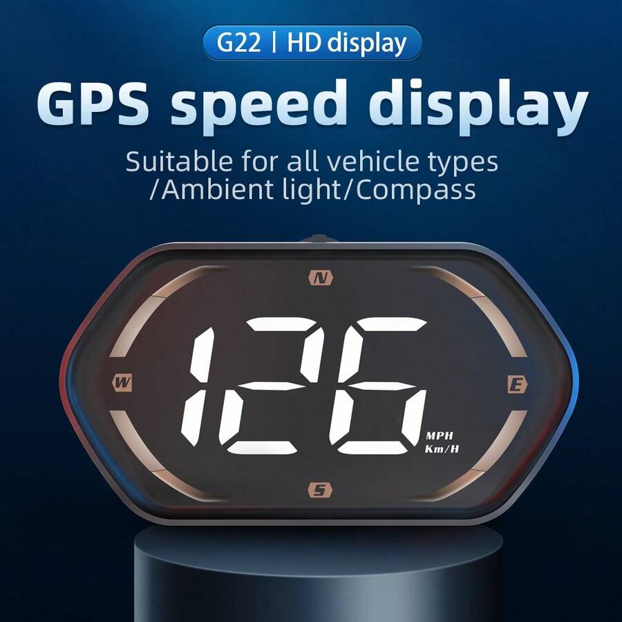 GPS Speedometer Car HUD Digital Speedometer For Car Head Up Display KM/H MPH Compass Direction USB Cable Plug & Play Over Speed Alert For All Vehicle
