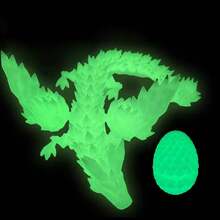 1 szt. 2025 Nowy, drukowany w 3D, świecący w ciemności kryształowy smok ze skrzydłami, realistyczne ruchome stawy, dekoracja biurka w stylu gradientu, zabawka dla chłopców, wykwintny prezent urodzinowy, upominek na imprezę świąteczną