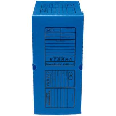 ARQUIVO MORTO POLIPROPILENO NOVAONDA GIGANTE AZUL 39X18X30 PCT COM 10