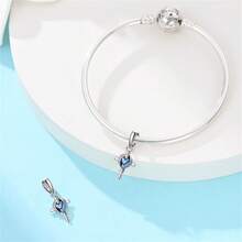 1Pc Streling Silver S925 Cross Month Series Pendant Inlaid With Solid Color Artificial Zirconia Seal Carved English Month Letters Diy Bracelet Necklace Making Birthday Gift