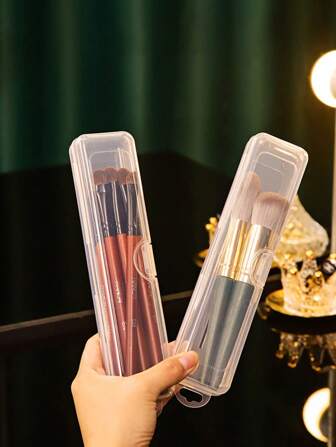 化妆刷收纳盒便携式防尘罩腮红刷眼影刷眉笔收纳盒旅行盒