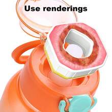 SimpleCupRealm 1 件装香薰水瓶空气调味饮水瓶带调味荚户外运动香薰水杯吸管杯适用于旅行露营运动小水瓶 0 糖 0 卡路里 - 紅白色 - 查看 7