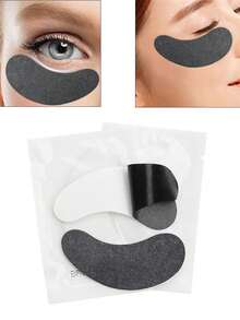 100 Stücke/2 Stücke Gepfropfter Wimpern Augen Pad, schwarze Folie isoliert Wimpern Pad, transparente Verpackung schwarze Folie Augen Pad, Augen Pad, Wimpern Blatt, für Wimpernverlängerung Wimpern Spitzen Aufkleber Packung, schwarzer Pad Make-up Tool - Verschiedenfarbig - Übersicht 2