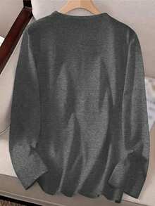 Camiseta de manga larga con cuello redondo y estampado para mujer, Top con estampado de sol y luna, camisetas phiphic para mujeres