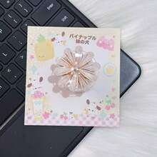 Gold Small Daisy Flower Shape Multi-Functional Retractable Phone Holder, Portable Desktop Slouchy Stand, Adhesive Or Magnetic Option, Compatible With All Phones Compatible With IPhone, Android Phone, Gift For Birthday, Family, Friends Push-Pull Phone Grip Phone Accessories - Gold - View 7