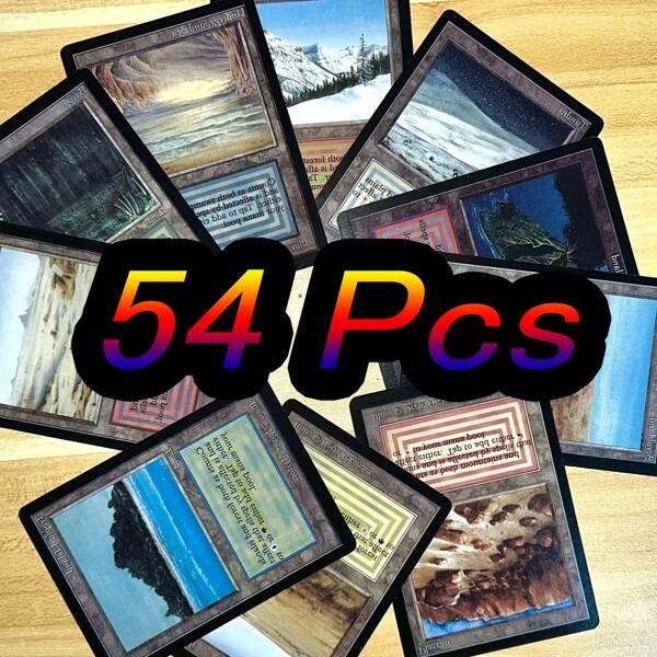 54pcs Black Core Magic The Gathering Cards P9 Dual Land Fetch Land Shock Lands Proxy Cards