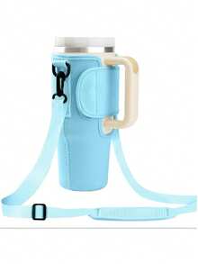 1Pc 40oz Tumbler Case, Compatible With Stanley,Cup Cover/Storage/Organization, Diving Material Cup Cover, Car Handle Cup Protective Cover, Diagonal Strap Adjustable Strap, Suitable For Outdoor Travel, Fitness, Daily Use. Outdoor Travel, Fitness, Daily Use,Mother's Day, Birthday Gift - Multicolor - View 5