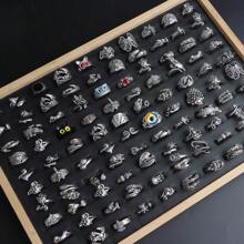 10/20pcs/Pack Retro Punk Style Owl & Snake Rings, Fashion Animal Shape Finger Rings, Jewelry Gift For Party & Holiday