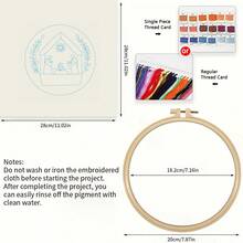 1 Piece Embroidery Kit, 20x20cm/7.9x7.9 Inches, Jesus New Life Theme, Handmade DIY Embroidery Kit, Suitable For Both Adults And Beginners, Including User Manual, Printed Fabric, Embroidery Frame, And Needles And Threads