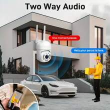 1 pieza/2 piezas Cámara de seguridad de alta definición 1080P, Cámara domo, Conexión inalámbrica WiFi, Cámara de vigilancia interior/exterior de 2,4GHz, Monitor de seguridad exterior de alta definición 2K, Monitoreo panorámico de 360°, Visión nocturna a color, Audio bidireccional, Alimentada por USB