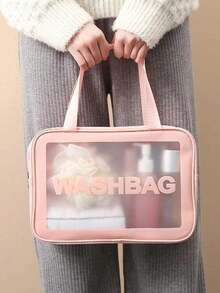 3-1件夏季旅行洗漱包防水PVC化妆包便携式化妆品收纳包多功能浴室美容收纳手提包沙滩包浴室收纳包化妆品收纳盒香水收纳盒浴室收纳袋化妆刷架节日礼物