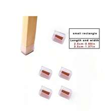 4/8pcs, Square/ Round Chair Leg Protectors For Hardwood Floors, Silicone Felt Furniture Leg Cover Pad For Protecting Floors From Scratches And Noise, Smooth Moving For Chair Feet - Multicolor - View 12