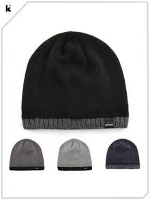 KKISSBAOBEI قبعة رأس مضفرة مبطنة مزدوجة الطبقة للرجال للاستخدام في الشتاء للأنشطة اليومية والرياضة والتزلج، قبعة جمجمة شتوية