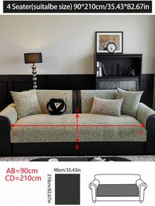 1 件四季沙发垫套，现代简约防滑沙发座垫，防尘可洗沙发套，清新绿色，柔软防褪色，宠物友好，适合 L 型沙发和 1/2/3/4 座沙发 - 綠色 - 查看 16