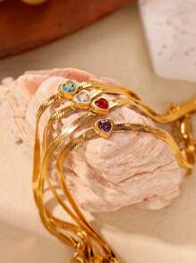 Pulsera y tobillera delicada de acero inoxidable con gradiente de color de ágata artificial, chapada en oro de 18K, impermeable, joyas doradas para fiestas, vacaciones en la playa, regalos para la mejor amiga/hija