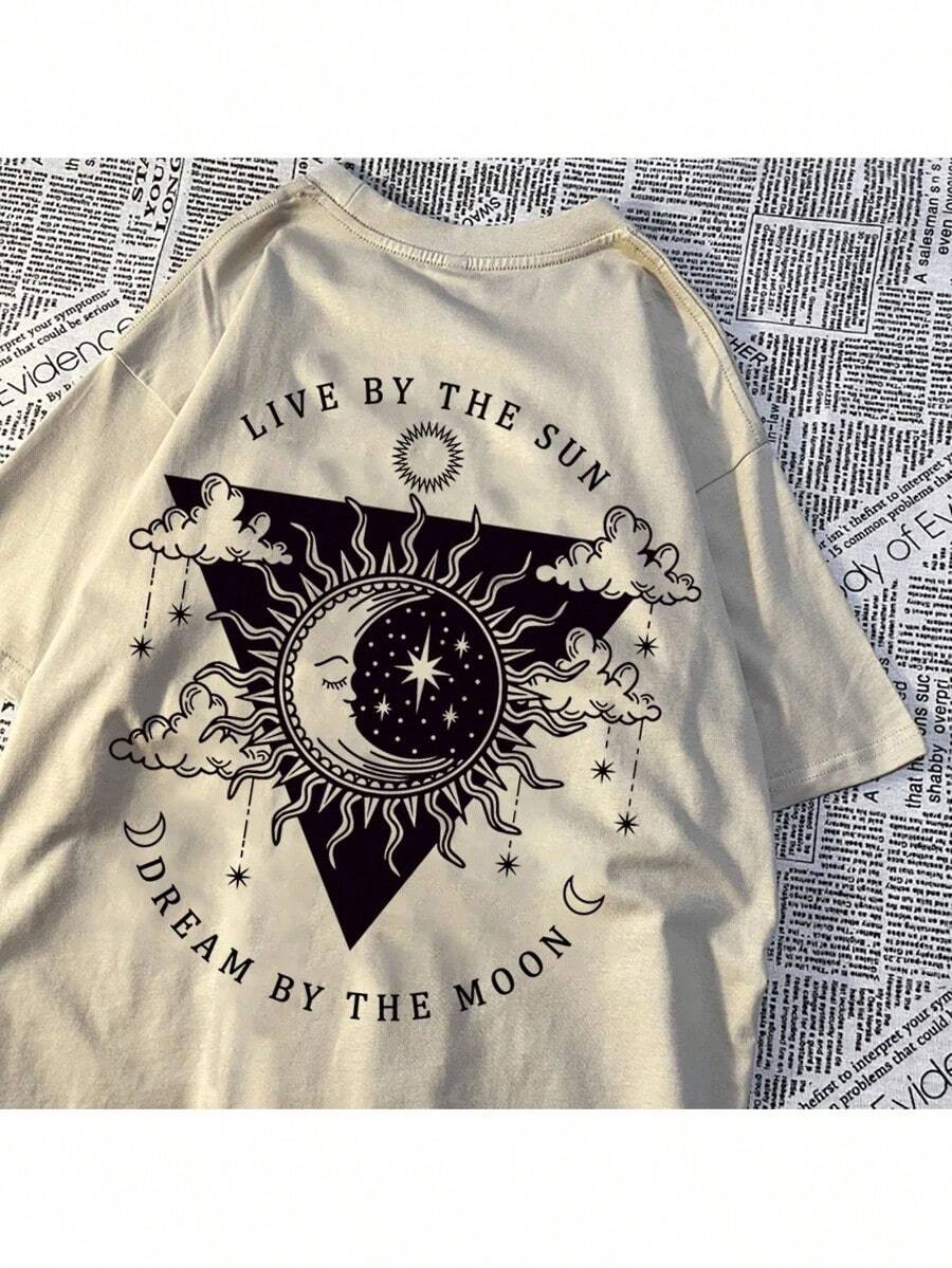 Unisex T-Shirt By The Sun & The Moon Maligu Fashion - Off Whit - View 1