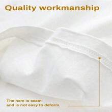 Summer Casual Loose Fit Round Neck T-Shirt With City Bridge Print Design - High-Quality And  Fashion-8948 - 白色 - 查看 5