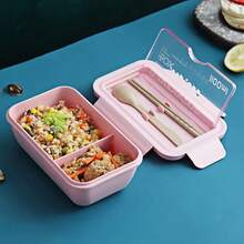 Lunch Boxes are Divided Into Bento Boxes, Microwave Lunch Boxes Heating, Fresh-Keeping Boxes, and Wheat Fiber Lunch Boxes - Rosa - Ver 1