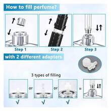 Travel Perfume Atomizer Bottle Refillable - 5ml Leakproof Fragrances Perfume Atomizer, Portable Perfume Sprayer, Perfume Refillable Bottle For Traveling Black - 彩色 - 查看 3