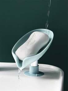 1 Stück Seifencartridge mit blattförmiger Ablaufleitung, verwendet für Badaccessoires, Seifenbehälter, Seifenhaltertabletts für Badezimmerlagerung und Organisation, Waschbecken Dekoration, kleine Badezimmerwerkzeuge