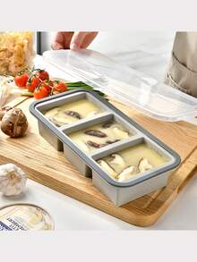 带盖硅胶冷冻托盘 - 汤冷冻容器模具 - 硅胶冷冻模具，用于制作冰块，用于冷冻汤、炖菜、酱汁、餐食准备，非常适合储存汤、酱汁、米饭、剩菜、果汁、甜点、冰沙等 - 彩色 - 查看 11