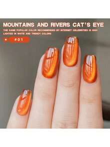 MORDDA 9 colores 5g Nuevo gel de uñas magnético semi-permanente de ojos de gato reflectante popular Contiene imanes para salón de uñas DIY de UV LED de larga duración para el salón de uñas