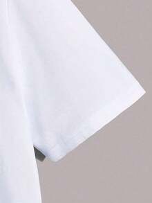 Camiseta de patrón cristiano para hombres - Salmo 23: El Señor es mi pastor camiseta con versículo bíblico - decoración digital roja ropa religiosa - camiseta ligera de verano adecuada para la iglesia y uso casual - diseño de contraste llamativo lavable en máquina - Blanco - Ver 3