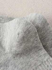 5 pares de calcetines de media caña de algodón fino y malla transpirable para niños, gris puro, adecuados para niños y niñas, verano - Gris - Ver 3