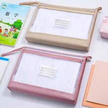 Doppelschichtige A4 Mesh-Aktentasche - Schulprüfung Organizer