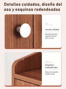 Zapatero de madera color nogal diseño minimalista organizador de zapatos armario almacenamiento grande para entrada dormitorio 2 tamaños 120cm y 105cm resistente práctico - Marrón - Ver 8