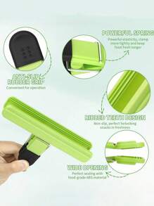 1 Paquete de Pinzas para Bolsas de Patatas Fritas, Pinzas Portátiles Grandes para Bolsas de Patatas Fritas, Clips Selladores para Bolsas de Almacenamiento de Alimentos de Varios Tamaños Mejorados con Boca Ancha, Herramientas de Sellado Resistentes para Organización de Cocina