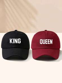 2 件女式印花“妈妈爸爸”可调节棒球帽，户外防晒休闲帽，适合春秋旅行海滩，男女通用青年 Y2K 风格太阳帽