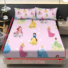 Disney Juego de sábanas de 3 piezas Disney, 1 sábana ajustable, 2 fundas de almohada (sin núcleo) del personaje Stitch, elegante, suave y cómodo, adecuado para dormitorios familiares, habitaciones de invitados, universal para todas las estaciones