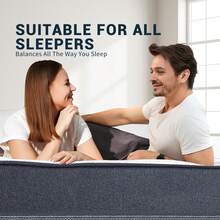 6 Inch Queen, Full,Twin XL,Twin Size Mattress, Medium Firmness, Lumbar Support,Bagged Spring And Memory Sponge Mattress, Packaged In Boxes - Đen và trắng - Xem 5