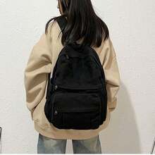 复古风格多功能女士帆布背包、休闲背包、复古牛仔背包