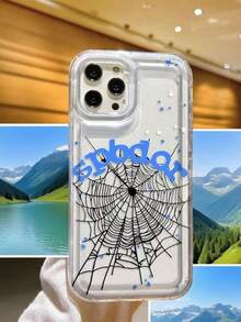 Funda para teléfono 1 pieza Nueva funda para teléfono TPU Spider Web compatible con funda para teléfono 5 15pro 14 A prueba de golpes Anti-caída Marca elegante Linda Compatible con funda para teléfono 3/12/11/15Promax/14Promax/13pro/12Promax/ Xs/X/16Promax 1 pieza - Multicolor 7 - Ver 3