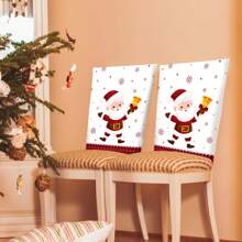 4 piezas/6 piezas/280 piezas Fundas para sillas navideñas, fundas para sillas con diseño de Papá Noel y campanas, decoraciones navideñas para fiestas, fundas para sillas de Navidad para interiores y exteriores, suministros para fiestas navideñas, adecuadas para reuniones familiares navideñas, decoración de ambiente para fiestas festivas, regalos, decoración temática de restaurante, fundas para respaldos de sillas de lino, decoración estacional para el hogar, fundas para sillas resistentes a la suciedad, fundas para sillas de comedor navideñas