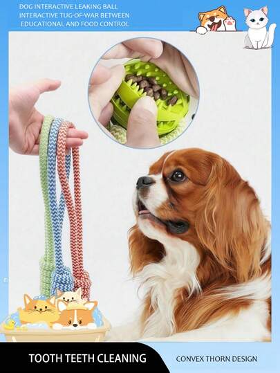 1pc Dog Braided Rope Knot Toy Ball With Handle - Chew Toy For Dogs, Interactive Training And Fetch Toy, Tug Of War Dog Toy For Small, Medium, Large Breeds, Chewing, Pulling, Throwing, And Teeth Cleaning, Tough Rope Ball Dog Toy For Aggressive Chewers, Puppy Teething Relief, Fun Dog Exercise Toy, Outdoor Indoor Dog Toys For Training And Playtime, Pet Toys For Boredom And Stress Relief