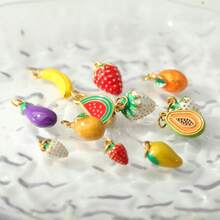 1 Pc Fashion Jewelry Compact Pendant Cherry Strawberry Mango Watermelon Stainless Steel Fruit DIY Women's Vacation Beach Accessories And Accessories