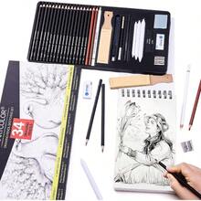 Drawing Sketching Pencils Set 34 Pieces Pro Art Pencil Kit Graphite Pencils 14B4H Charcoal Pencils Charcoal Sticks Artist Pencils For Beginners And Pro Artists - Black-34Pack - View 7