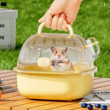 1 pieza Jaula para hámster, jaula portátil para transportar, jaula de viaje, jaula de mano a prueba de fugas para mascotas pequeñas