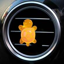 1pc Cute Luminous Colored Turtle Car Air Conditioning Vent Car Decoration Decoration Turtle Decoration Interior Fresh Air Vent Aromatherapy Clip - Big Turtle - View 17