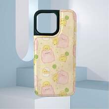 Pig And Chick Wallet-Style Mobile Phone Case, Designed With Cute Smiles And Clover Patterns, Suitable For IPhone 16e 16 15 14 Plus 13 12 11 Pro Max SE 2022 7 8 Plus X XR XS Max Wallet-Style Mobile Phone Case With Card Slot Holder And Double Magnetic Buckle Durable Protective Cover - Black - View 4