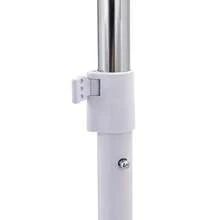 A White Clothes Drying Pole, Portable Assembly, Height Adjustable For Drying A Large Amount Of Clothes, Durable, Removable And Minimalist Design.