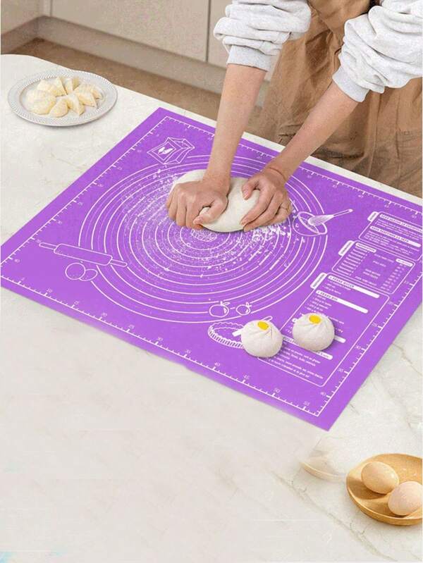 1pc Kneading Mat - Non-Stick, Easy To Clean - Blue/Purple/White/Pink Options, Convenient Cleaning, Suitable For Cookie, Dough, Cake Baking, Essential Baking Tool For Chinese Pastries, Great For Christmas, Easter, Thanksgiving