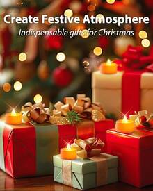 Amagic 12/24/50//150 Pack Battery Operated Tea Lights Candles, Tealights Candles, Flameless LED Tea Lights Halloween, Wedding, Votive, Festival, Table Decor(12 Pack, Warm White) Christmas Decorations Home Christmas Gifts Christmas Decor